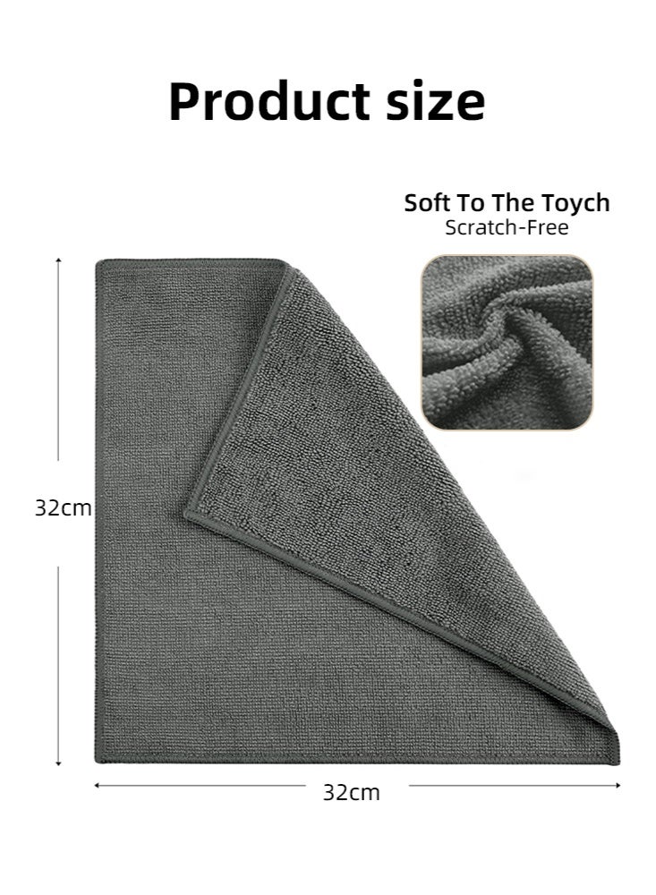 Microfiber Cleaning Cloth - 10 Pcs (32x32cm) - High Performance - 1200 Washes, Ultra Absorbent Microfiber Towel Weave Grime & Liquid for Streak-Free Mirror Shine - Image 2